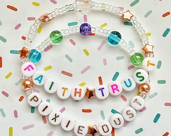 Faith Trust Pixie Dust Bracelet Stack Set Fairy Magically Inspired Theme Park Bound Style Fashion By Sundays On Main