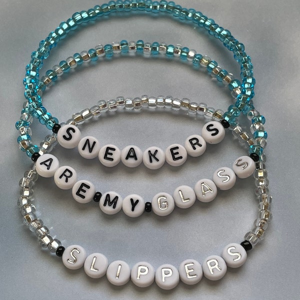 Sneakers Are My Glass Slippers Bracelet Stack Runner Marathon Princess Weekend Inspired Castle