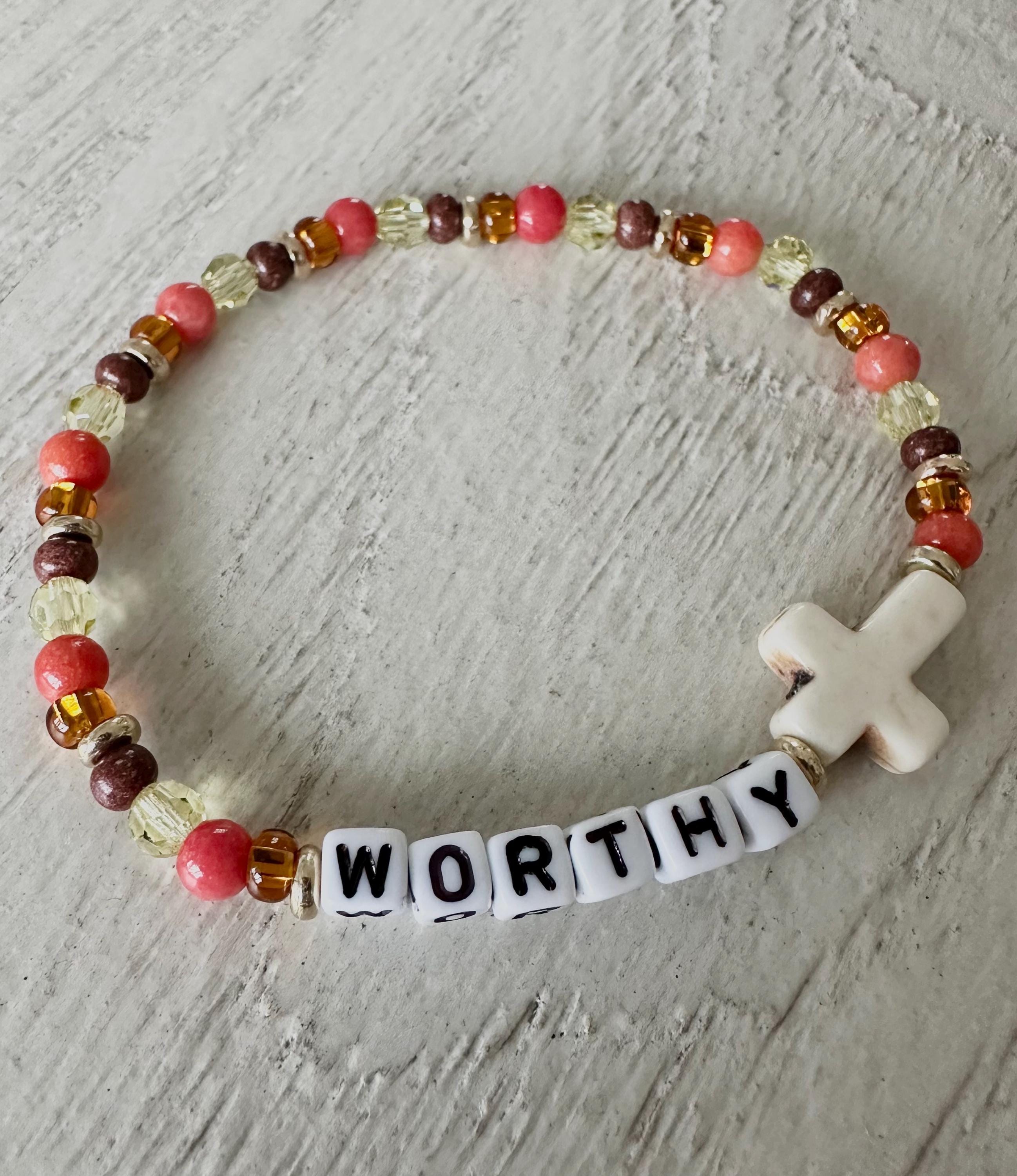 Worthy Cross Bracelet Religious Faith God Christ Christian Jewelry ...