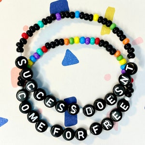 Success Doesn’t Come For Free Bracelet Marathon Motivational Inspirational Mouse Ears Park Day Theme Park Style