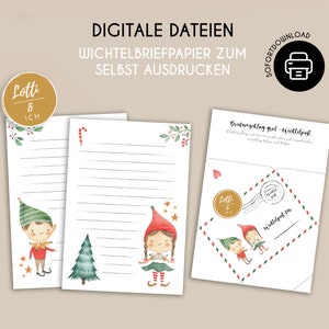 印刷する秘密のサンタの手紙 |秘密のサンタポスト |クリスマスのエルフ | DIY テンプレート | PDF インスタントダウンロード