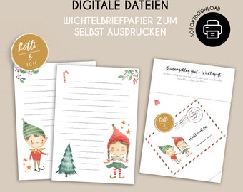 Lettres secrètes du Père Noël à imprimer | Courrier secret | lutin de Noël | Modèle de bricolage | PDF Téléchargement instantané