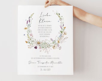 Personalized godparent certificate | Gift from godparent to godchild | Baptism certificate | Birthday | Confirmation | Communion | Baptism | Christening gift