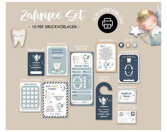 Tooth Fairy Set DIY Template | Tooth Fairy Certificate | Tooth Fairy Gift | Tooth Fairy Letter | Tooth Fairy Print Template | PDF Instant Download