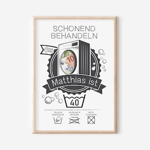 Geschenk für runden Geburtstag | Geburtstagsgeschenk zum 30. Geburtstag 40. Geburtstag Geldgeschenk zum Geburtstag | Geschenkidee