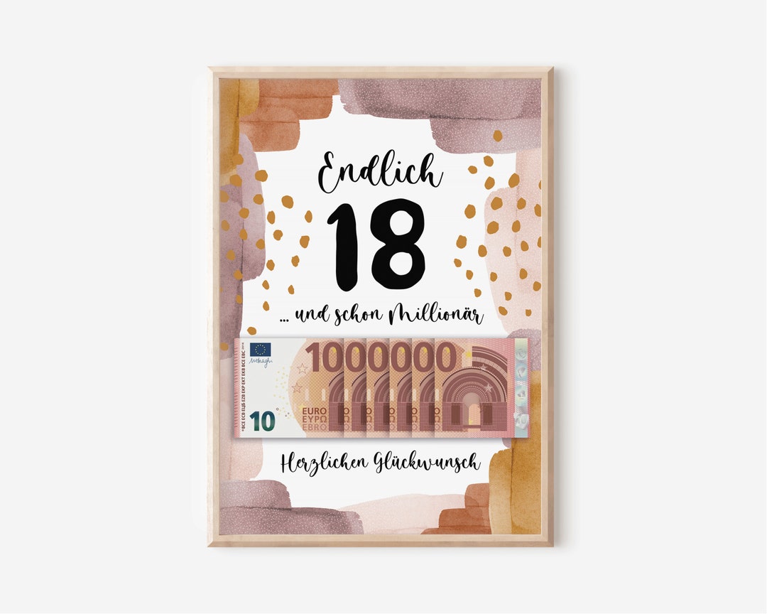 Geldgeschenk zum 18. Geburtstag Geldgeschenk zur Volljährigkeit PDF