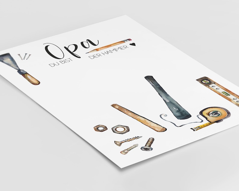 Ein ganz besonderes Geschenk für den besten Opa, mit Liebe gestaltet
Handabruck oder Fußabdruck als digitales Poster zum Herunterladen, selbst ausdrucken und gestalten