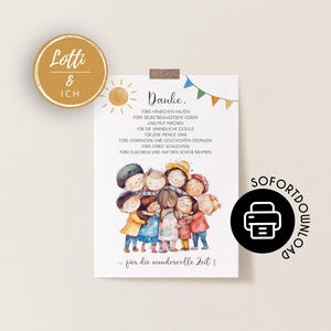 Farewell gift for a teacher I Farewell gift for a kindergarten, daycare, crèche, after-school care center I Remembrance gift for a daycare center I Thank you idea PDF