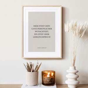 Poster mit Wunschtext | Personalisierter Druck | Dein eigener Text auf Poster I Text in Wunschschrift I individueller Wunschtext als Poster