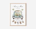 Personalized money gift for the bride and groom | Money gift for the wedding | Car with banknotes | Packaging wedding gift product logo