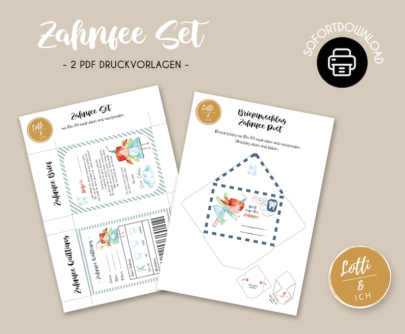 Entdecke unser zauberhaftes Zahnfee Set mit Vorlagen für Zahnfee Briefe, Zahnfee Zertifikat, Zahnfee Kalender und vieles mehr, die dein Kind begeistern werden! Mit unserem DIY Zahnfee Set kannst du deinem kleinen Schatz ein unvergessliches Erlebnis bieten. Drucke das liebevoll gestaltete Zahnfee Set ganz einfach zu Hause aus, und lass dein Kind von der magischen Welt der Zahnfee träumen.