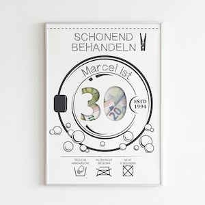 Geschenk für runden Geburtstag | Geburtstagsgeschenk zum 30. Geburtstag 40. Geburtstag Geldgeschenk zum Geburtstag | Geschenkidee