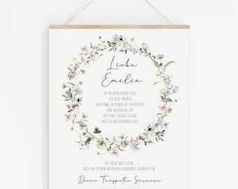 Personalized baptism letter | Gift from godparent to godchild | Baptismal letter | Communion | Confirmation | Christening gift