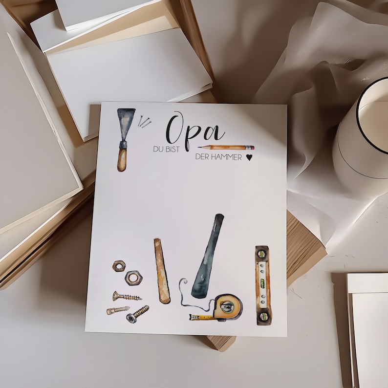 Ein ganz besonderes Geschenk für den besten Opa, mit Liebe gestaltet
Handabruck oder Fußabdruck als digitales Poster zum Herunterladen, selbst ausdrucken und gestalten