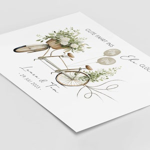 Personalisiertes Geldgeschenk für Brautpaar Geldgeschenk zur Hochzeit Fahrrad mit Geldscheinen Tandem Hochzeitsgeschenk Bild 2
