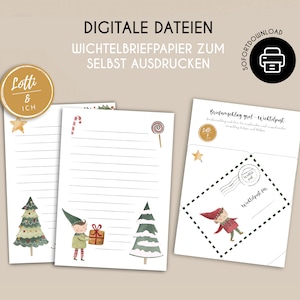 印刷する秘密のサンタの手紙 |秘密のサンタポスト |クリスマスのエルフ | DIY テンプレート | PDF インスタントダウンロード