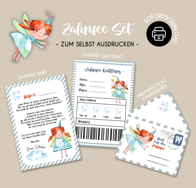 Entdecke unser zauberhaftes Zahnfee Set mit Vorlagen für Zahnfee Briefe, Zahnfee Zertifikat, Zahnfee Kalender und vieles mehr, die dein Kind begeistern werden! Mit unserem DIY Zahnfee Set kannst du deinem kleinen Schatz ein unvergessliches Erlebnis bieten. Drucke das liebevoll gestaltete Zahnfee Set ganz einfach zu Hause aus, und lass dein Kind von der magischen Welt der Zahnfee träumen.