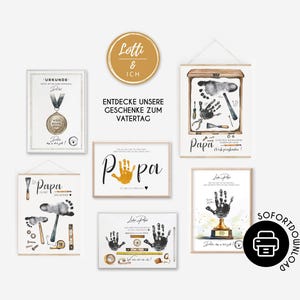 Ein ganz besonderes Geschenk für den besten Opa, mit Liebe gestaltet
Handabruck oder Fußabdruck als digitales Poster zum Herunterladen, selbst ausdrucken und gestalten