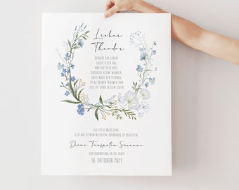 Personalized godparent certificate | Gift from godparent to godchild | Baptism certificate | Baptism gift | Confirmation or communion gift