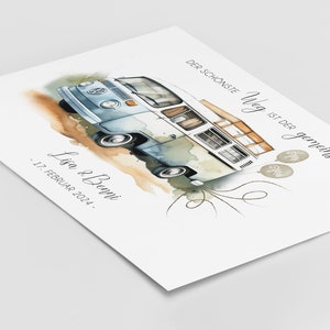 Personalisiertes Geldgeschenk für Brautpaar Geldgeschenk zur Hochzeit Auto mit Geldscheinen VW Bus Hochzeitsgeschenk Bild 2