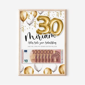 Geldgeschenk zum Geburtstag | deine erste Million Geschenk | Geschenk mit Geld | Geld verschenken | personalisiertes Geldgeschenk