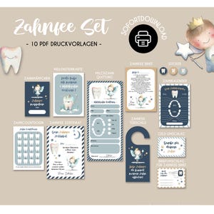 Plantilla DIY del conjunto del Hada de los Dientes | Certificado del Hada de los Dientes | Regalo del Hada de los Dientes | Carta del Hada de los Dientes | Hada de los dientes imprimible | Descarga instantánea en formato PDF