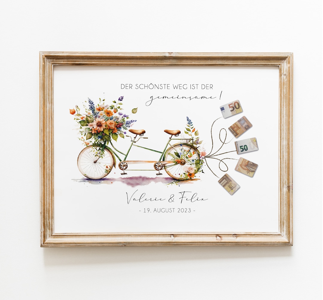 Personalisiertes Geldgeschenk für Brautpaar Geldgeschenk zur Hochzeit