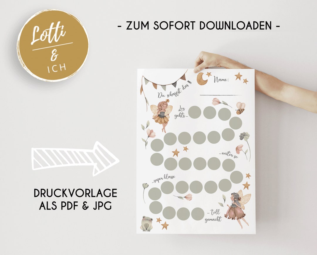 MINITALES Belohnungstafel Für Töpfchentraining - Mit Stickern Für Kinder Ab 3 Jahren