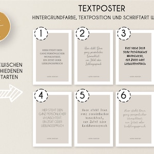 Poster mit Wunschtext Personalisierter Druck Dein eigener Text auf Poster I Text in Wunschschrift I individueller Wunschtext als Poster Bild 4