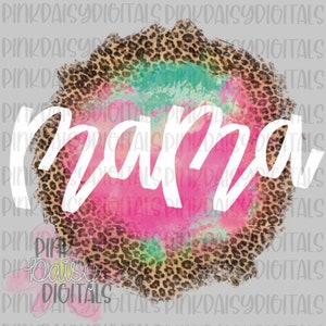 MaMa Cheetah circle Sublimation DIGITAL DOWNLOAD PNG file