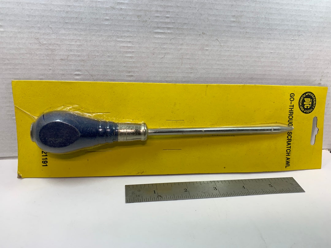 1 Set Shoe Repair Kit Awl With Brass Handle, 10 Hook Needles