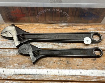 Vintage Cresent Adjustable wrench 10 inch and 8 inch