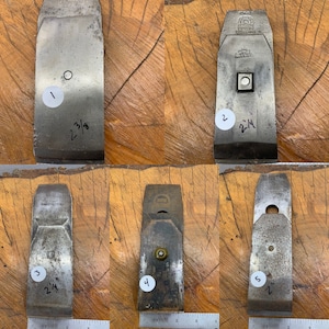 Transitional plane blades irons & chip breaker thumb screw.