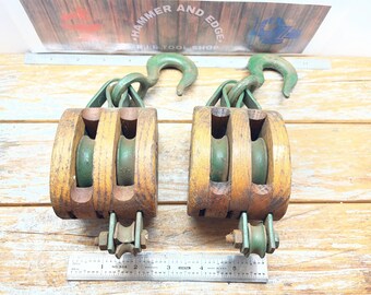 Antique Pulley Block Ships Decoration etc: