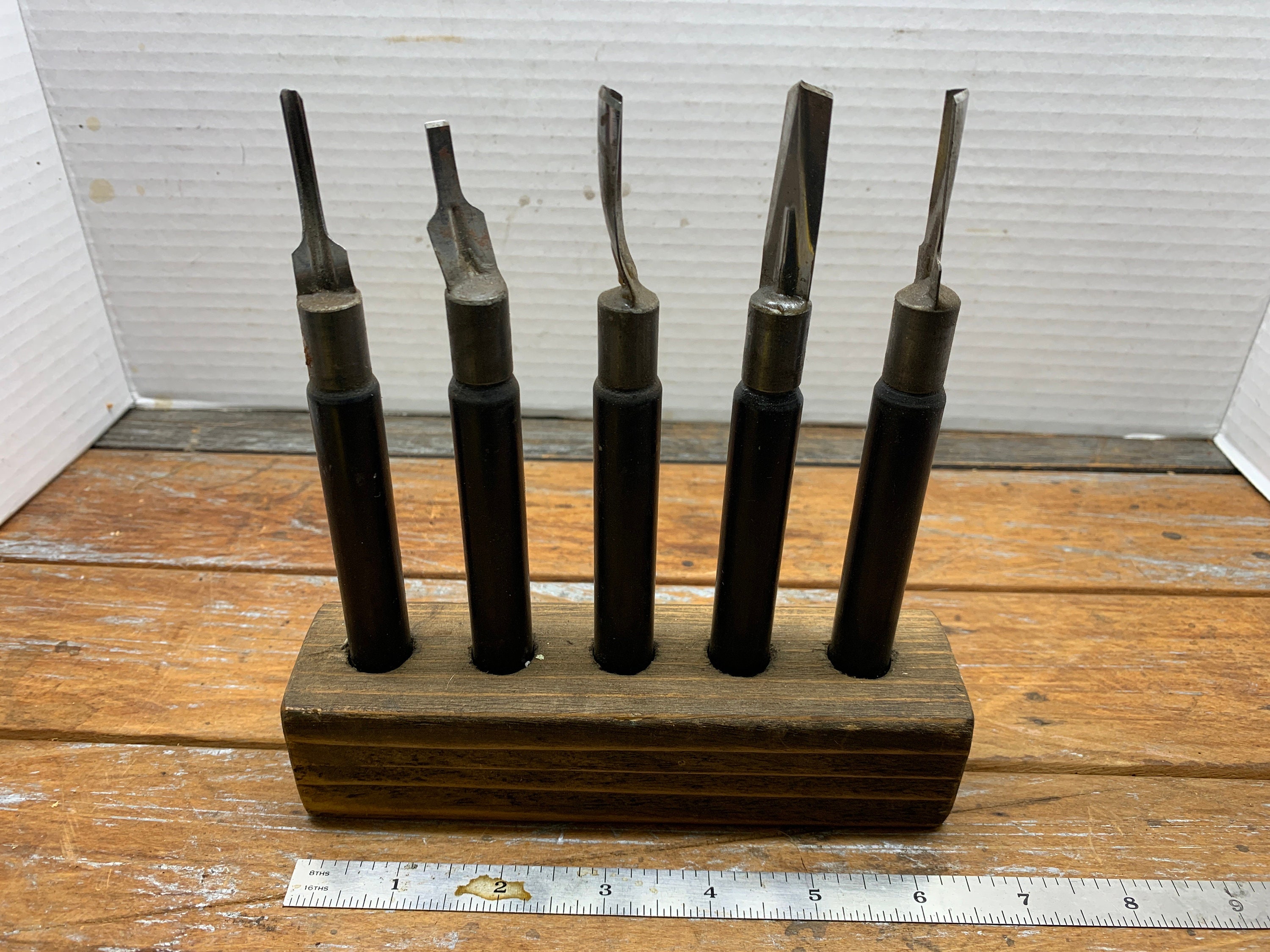 4 Antique Stanley woodworking chisels Plus vintage woodworking tools