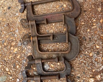 Antique c clamps LOT