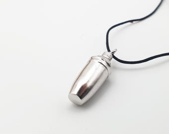 Cocktail Shaker Necklace, crafted in solid 925 sterling silver, WEARTOCO