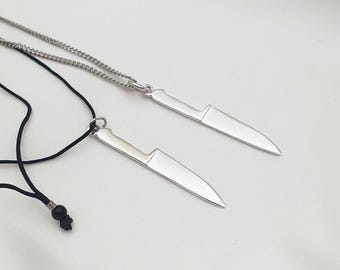 Chef Knife Necklace, crafted in solid 925 sterling silver,  WEARTOCO