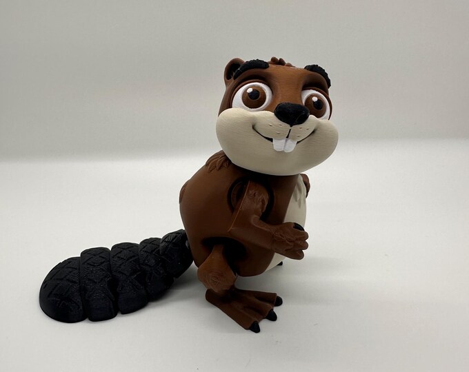 3D Printed Articulating Flexi Beaver Fidget Figure - Etsy