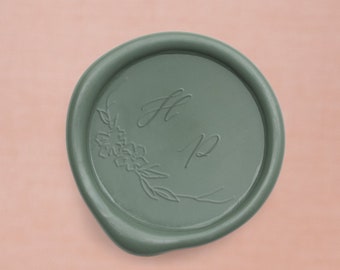 Floral Branch, Wax Seals with Adhesive Back