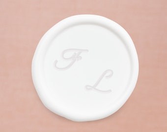 Script Custom Monogram, Wax Seals with Adhesive Back