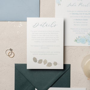 Blue hydrangeas Invitations, Semi-Custom Invitation Suite, Wedding Invites image 2