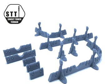 Linha de Defesa Space Elf para Wargames de 28 a 35 mm como Terreno Disperso