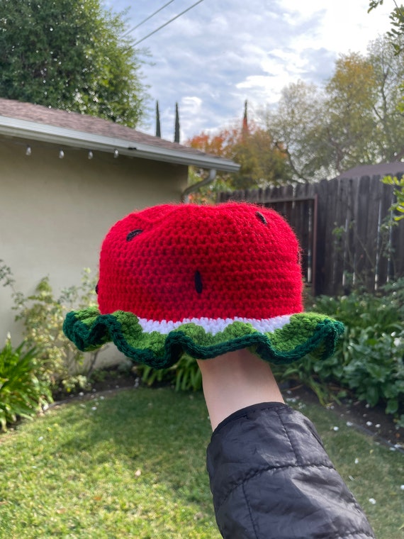 Crochet Watermelon Bucket Hat - Etsy