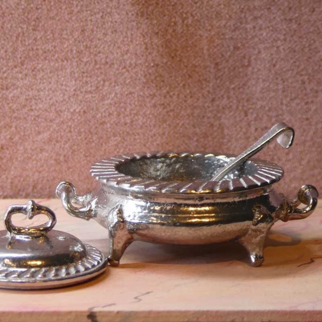 Miniature Soup Bowl With Ladle and Lid - Etsy