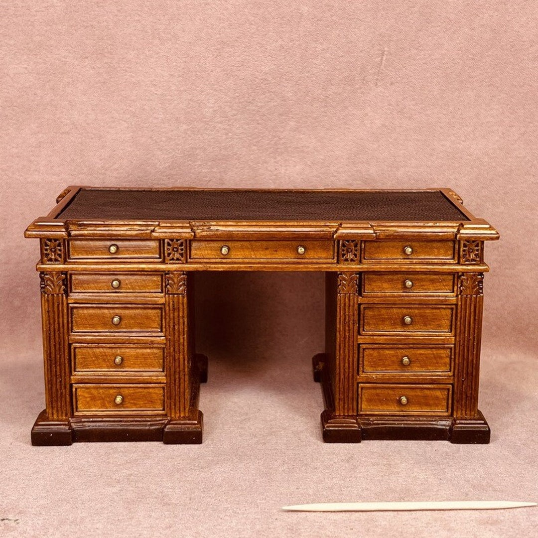 Miniature Desk Walnut Etsy