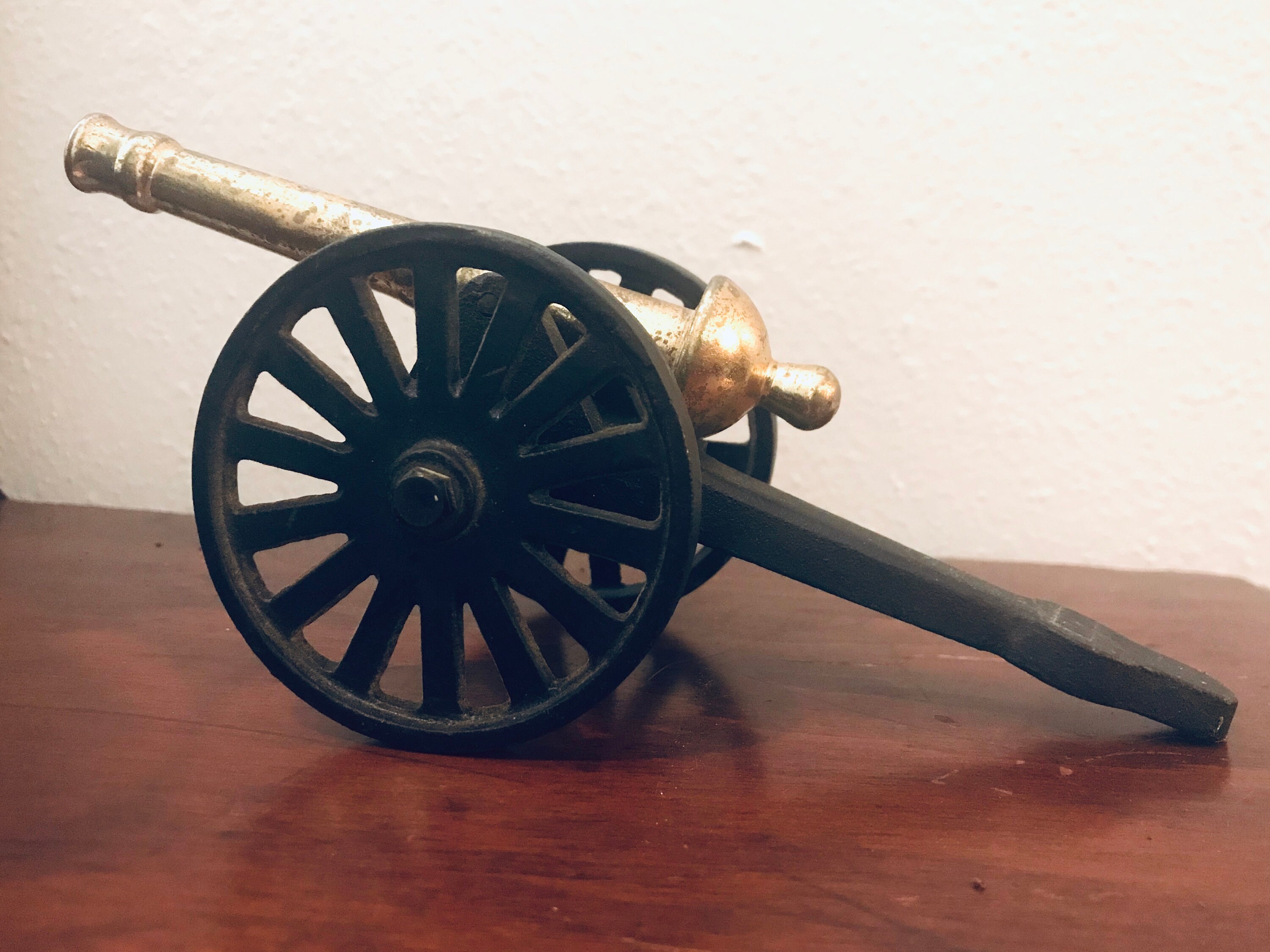 Vintage PENN CRAFT Miniature Cast Iron Toy Civil War Cannon (set