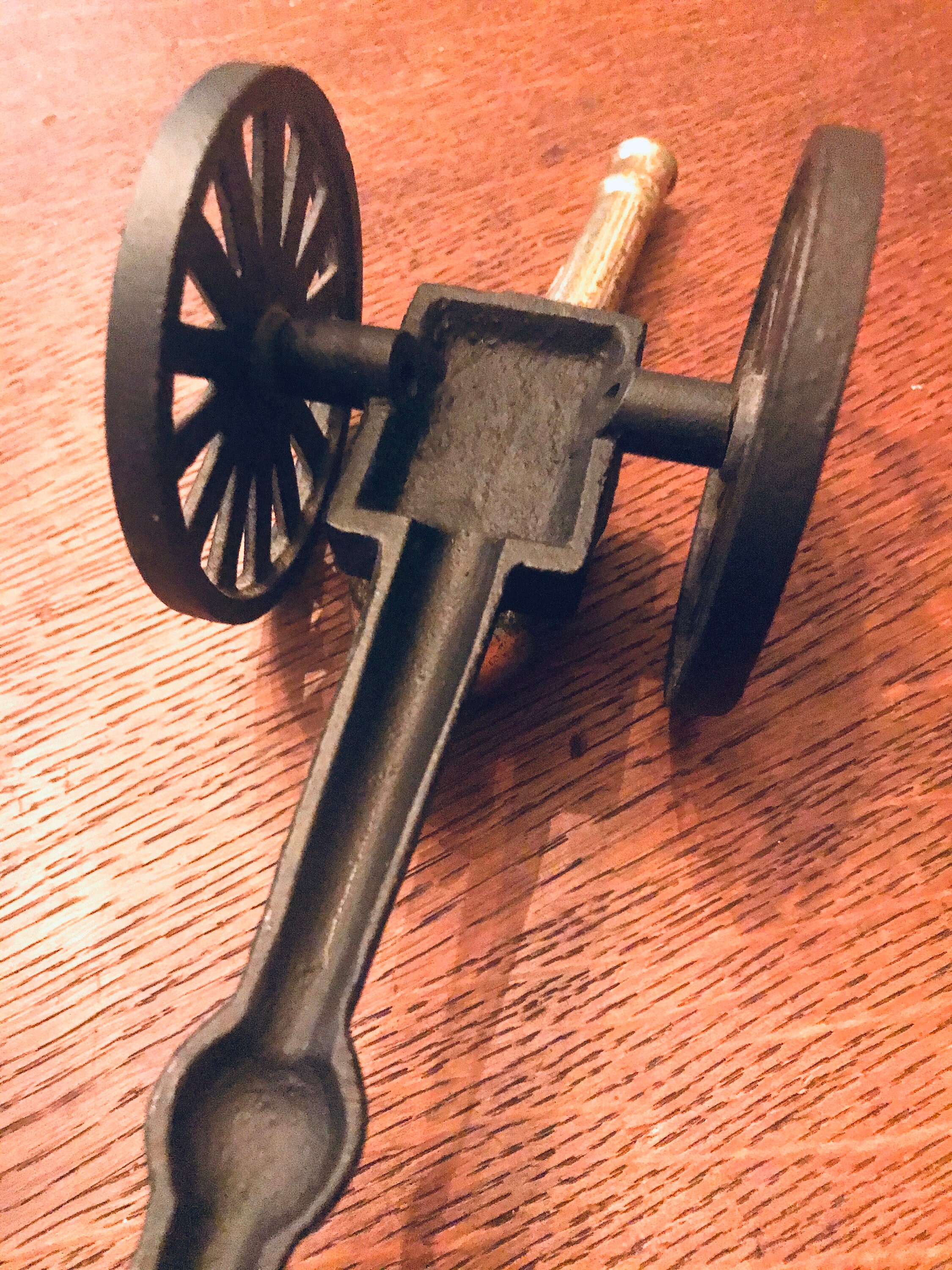 Vintage PENN CRAFT Miniature Cast Iron Toy Civil War Cannon (set