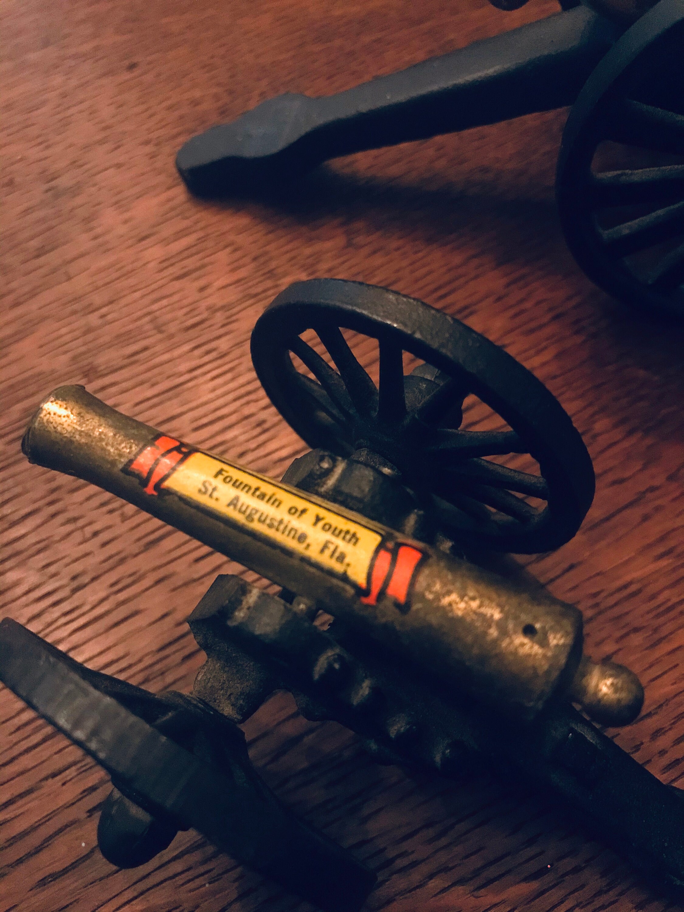 Vintage PENN CRAFT Miniature Cast Iron Toy Civil War Cannon (set