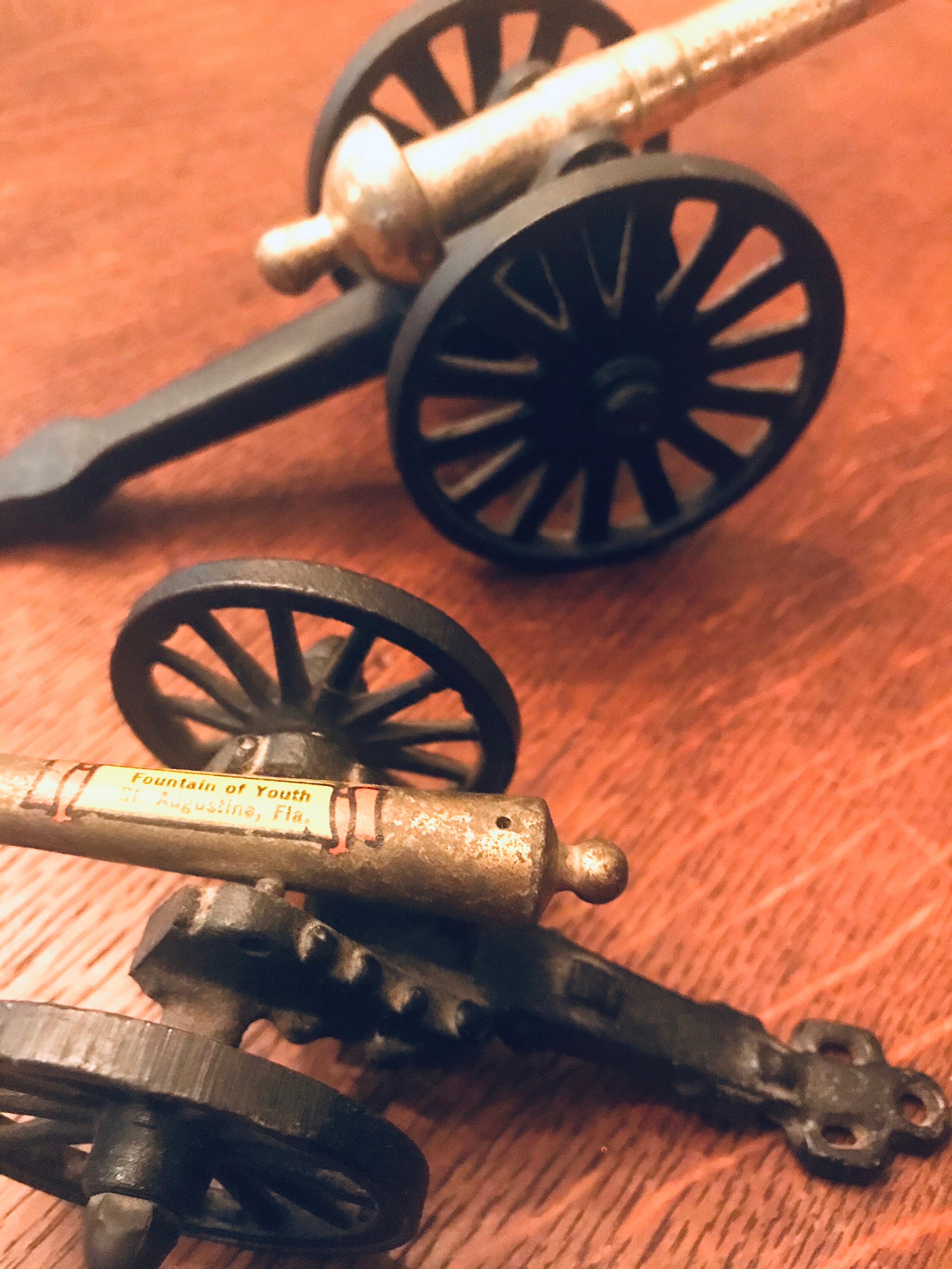 Vintage PENN CRAFT Miniature Cast Iron Toy Civil War Cannon (set